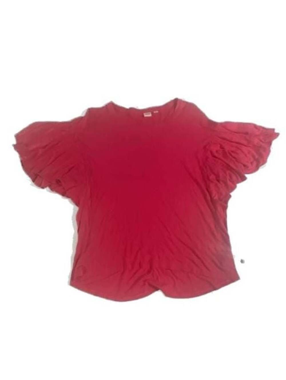 Gap Women's Red Ruffle Sleeve T-Shirt Size M